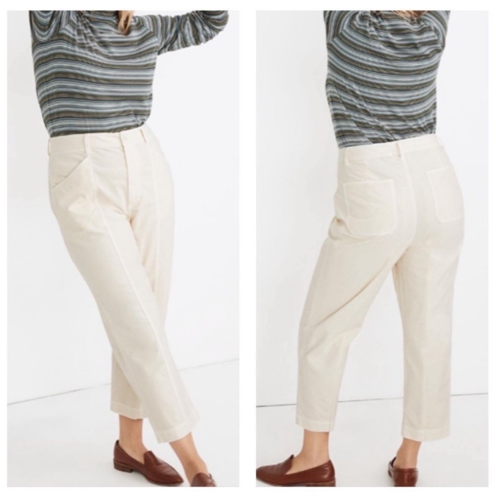 Madewell Moleskin high rise tapered pant